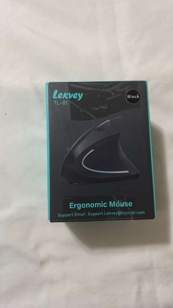 Ergonomic Mouse, LEKVEY Vertical Wireless Mouse - Rechargeable 2.4G Black