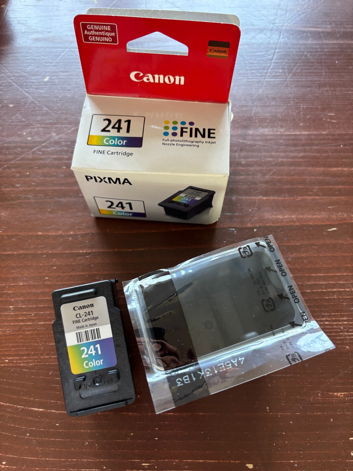Official Canon PIXMA 241 Multi-Color Ink Cartridge Open Box - Unused Open Ink