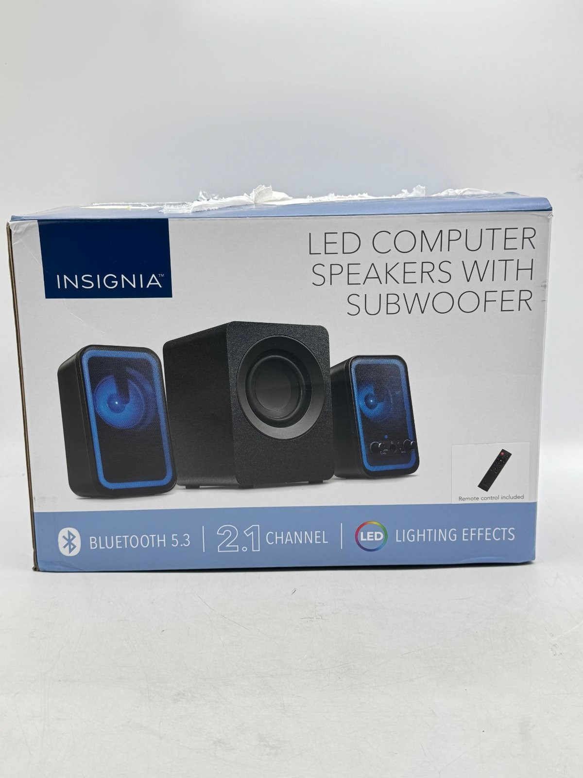 Insignia 2.1 Bluetooth Computer Speakers - RGB, Remote Control, NS-CSS2B6