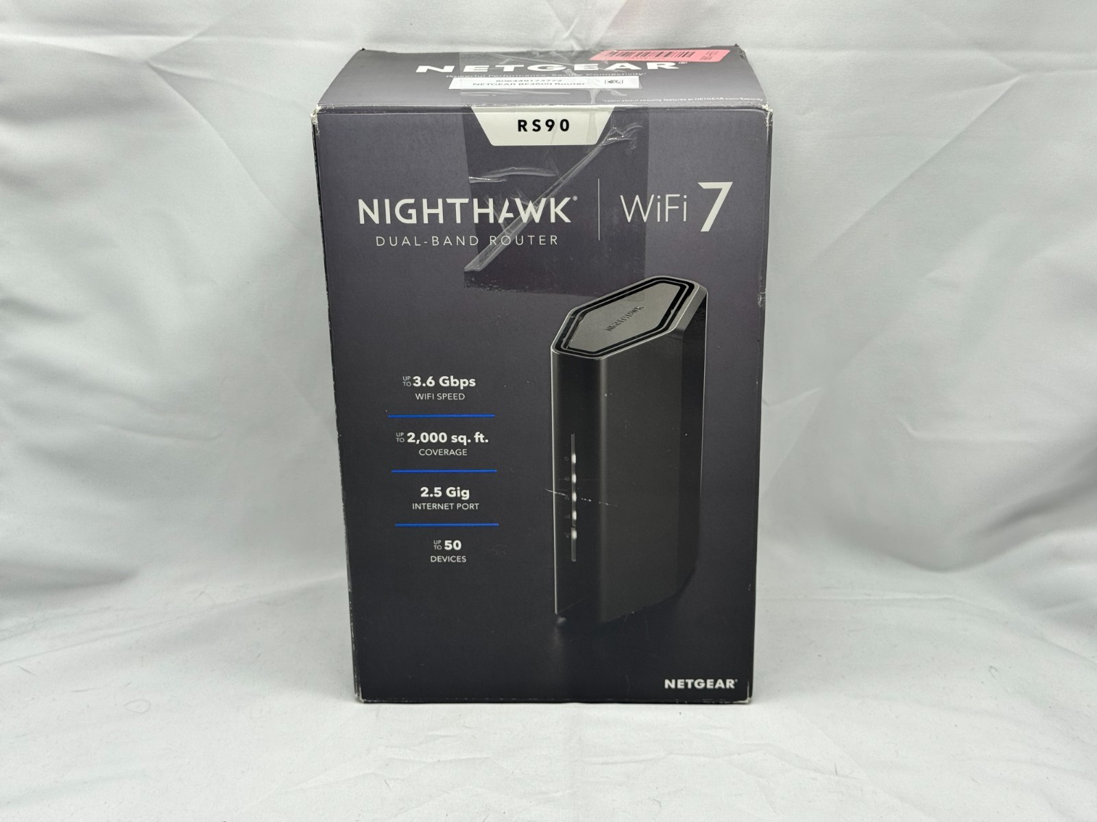 NETGEAR Nighthawk (RS90) BE3600 Speed 3.6Gbps WiFi 7 Router