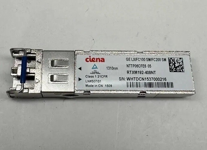 Ciena | NTTP06CFE6 05 | RTXM192-408NT Transceiver Module Used.