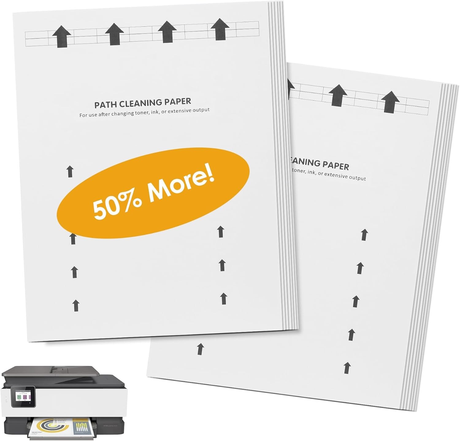 15-Pack Letter Size Printer Cleaning Sheets for Laser and Inkjet Copier