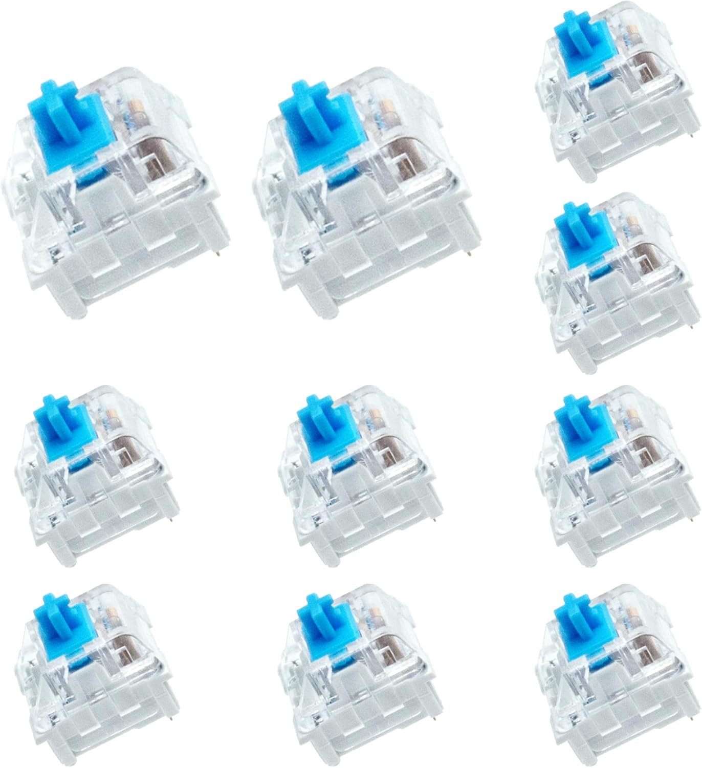 10 PCS Blue Switch Replacement 3 PIN Mechanical Keyboard Switches,