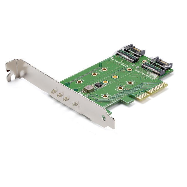 Startech 3 X M.2 SSD (NGFF) PCI-E 3.0 Adapter Card 2 x SATA , PEXM2SAT32N1