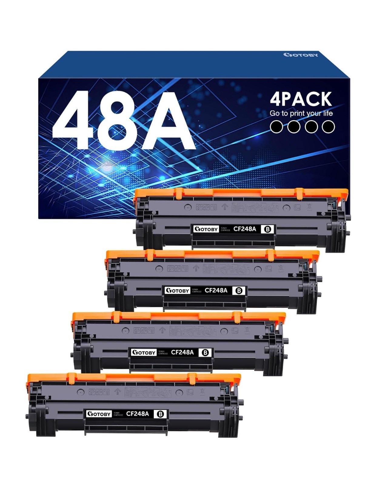 4PK Compatible for HP 48A Toner CF248A LaserJet Pro M15w M16a MFP M28w M28a M29w