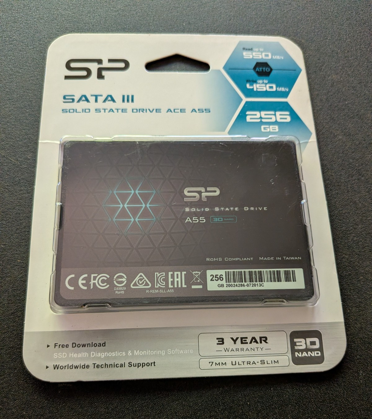 Silicon Power Ace A55 2.5" SATA 256GB Solid State Drive Internal NEW