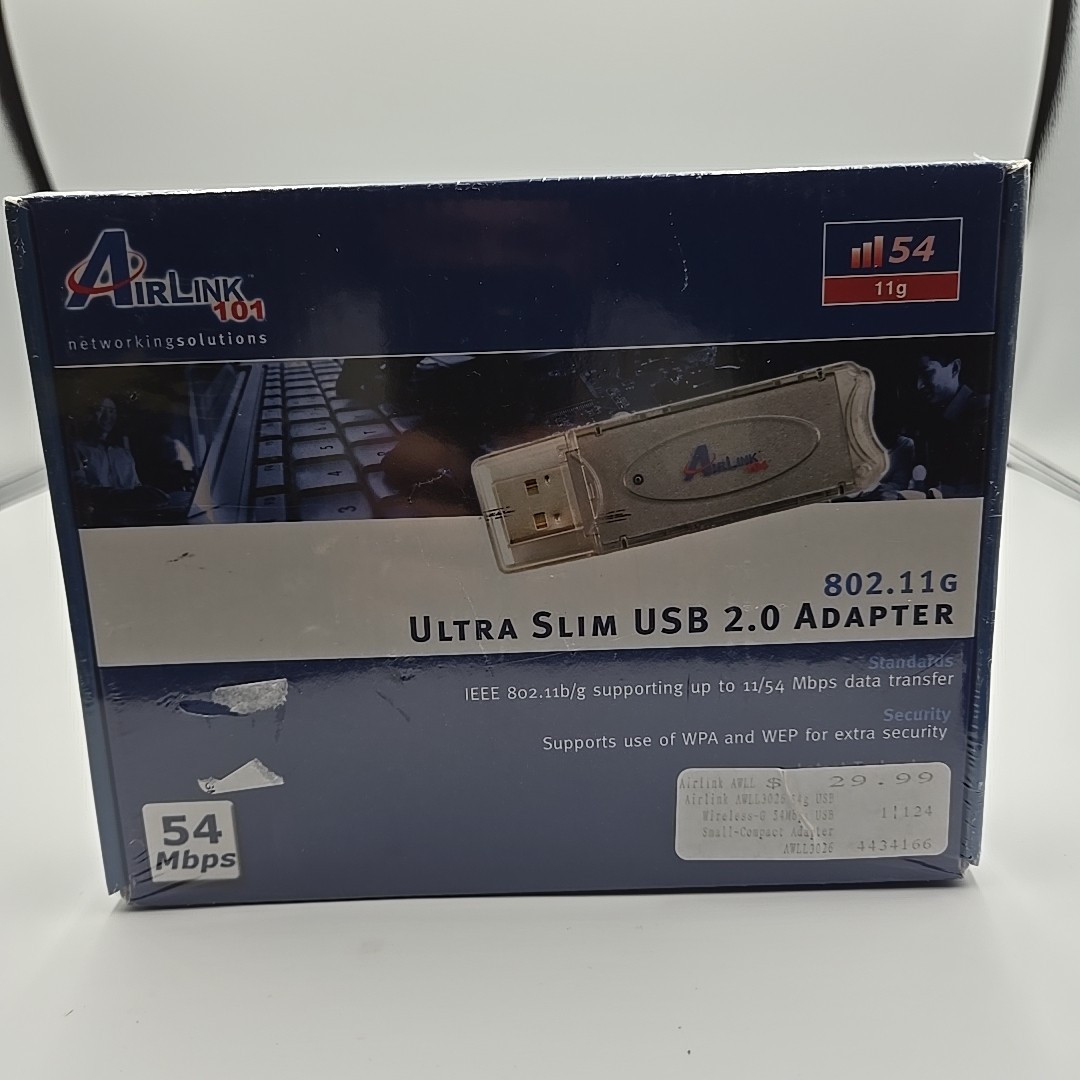 Ultra  Slim USB 2.0 Adapter. 54Mbps  300MHz Processor Or Better. New