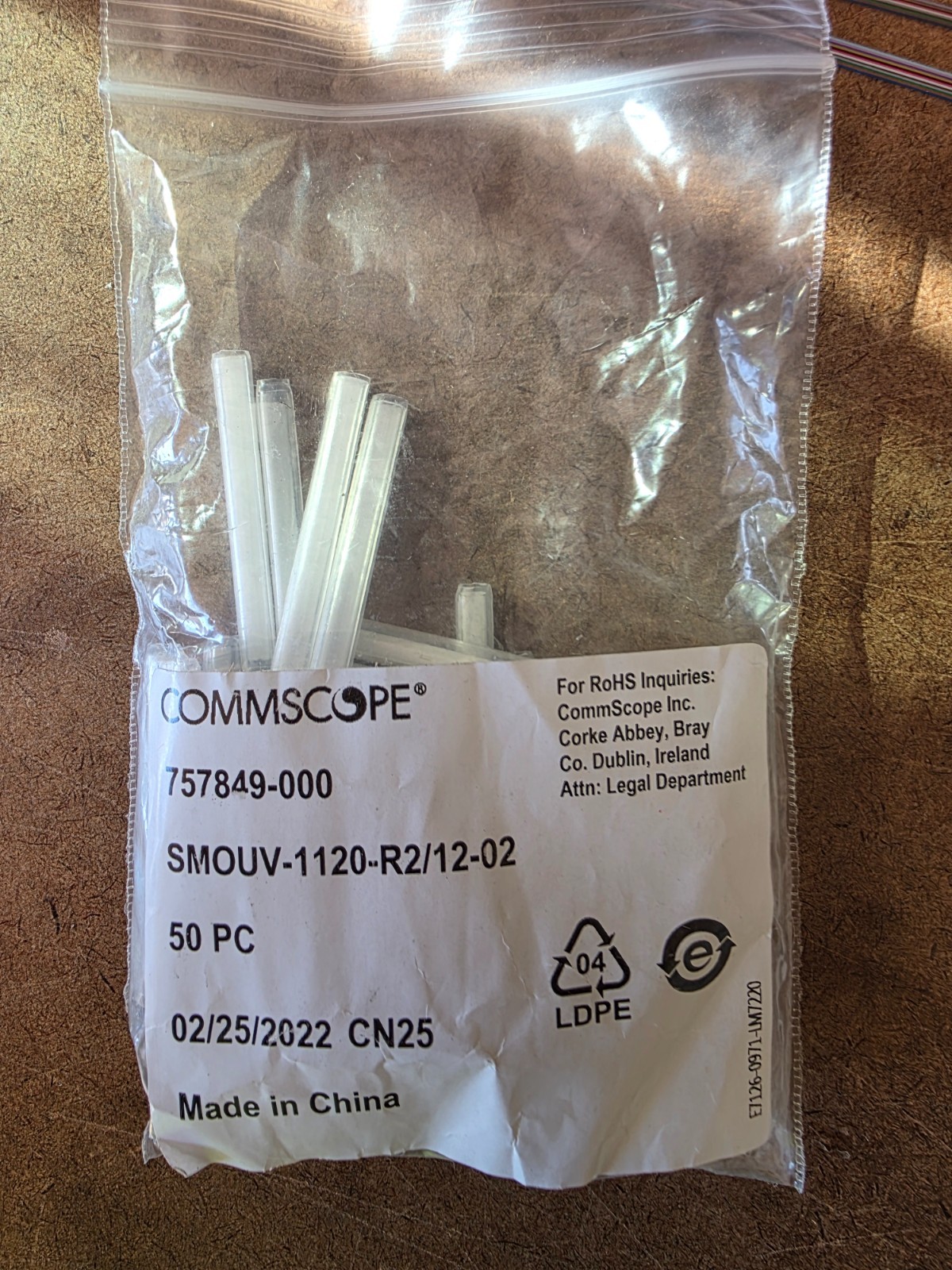 Commscope 12F Ribbon Splice Sleeves - 50 Pack