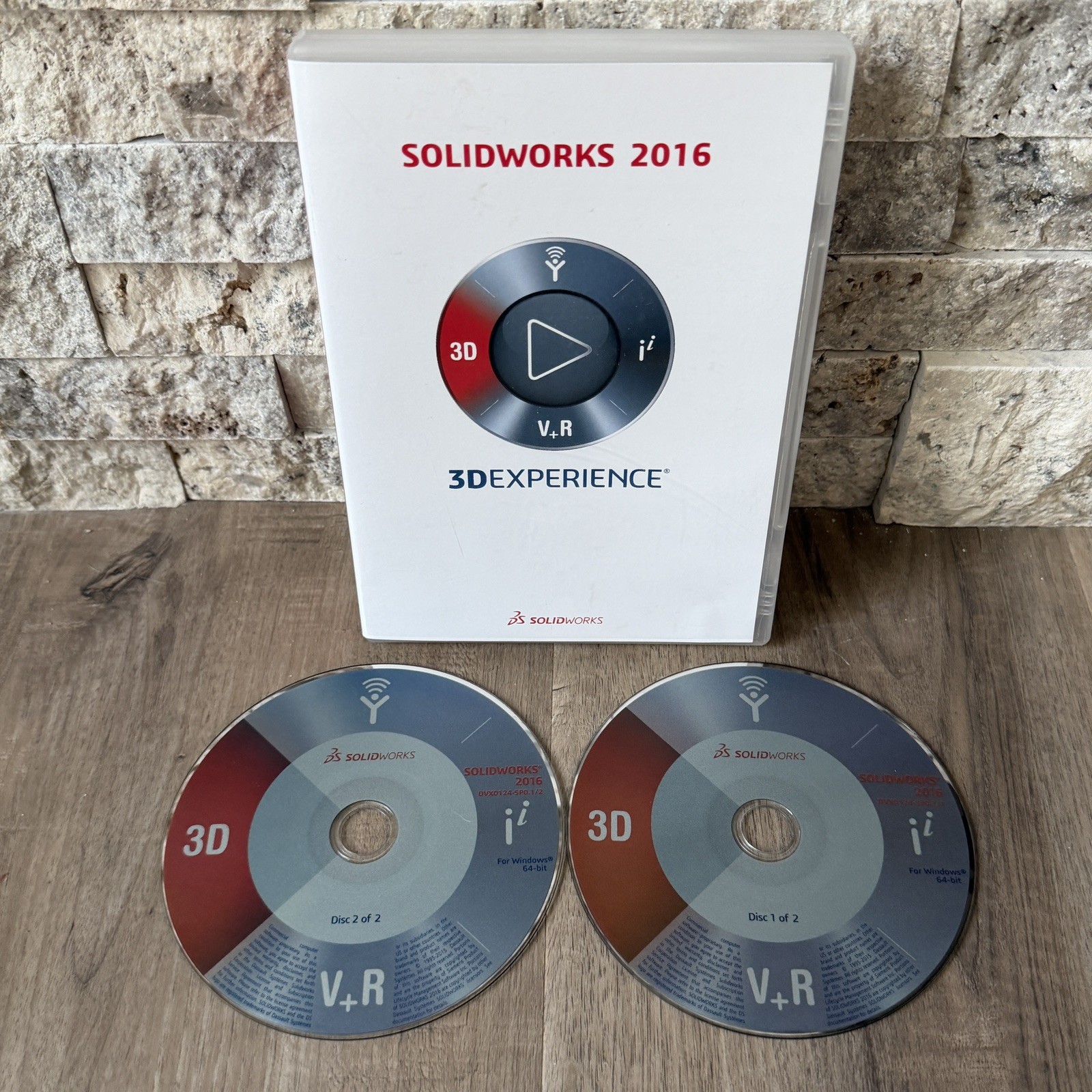 SOLIDWORKS 2016 3D Experience 2 Discs NO SERIAL/CD KEY