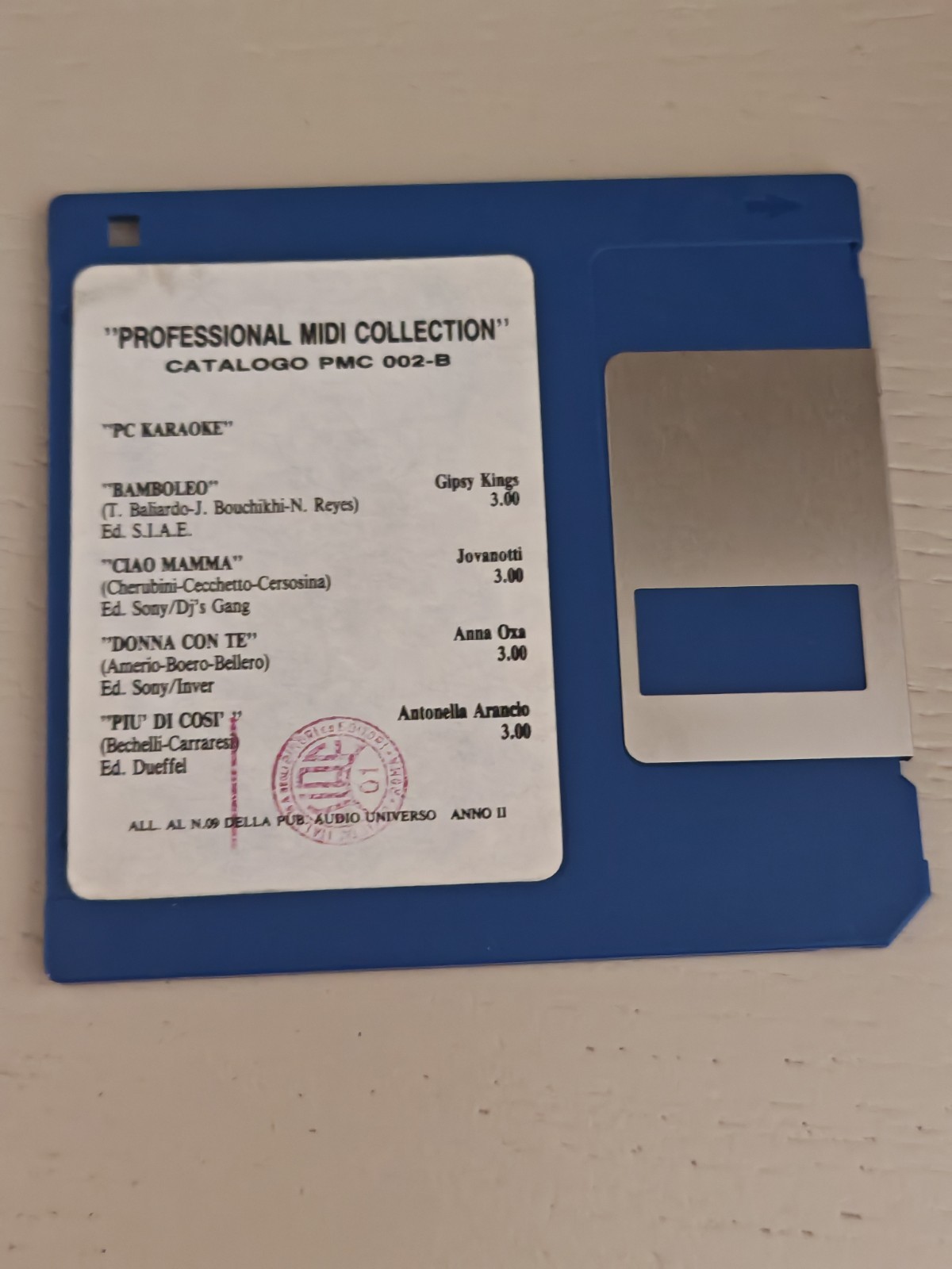 Professional MIDI Collection Floppy Disc Catalog PMC 002-B PC Karaoke