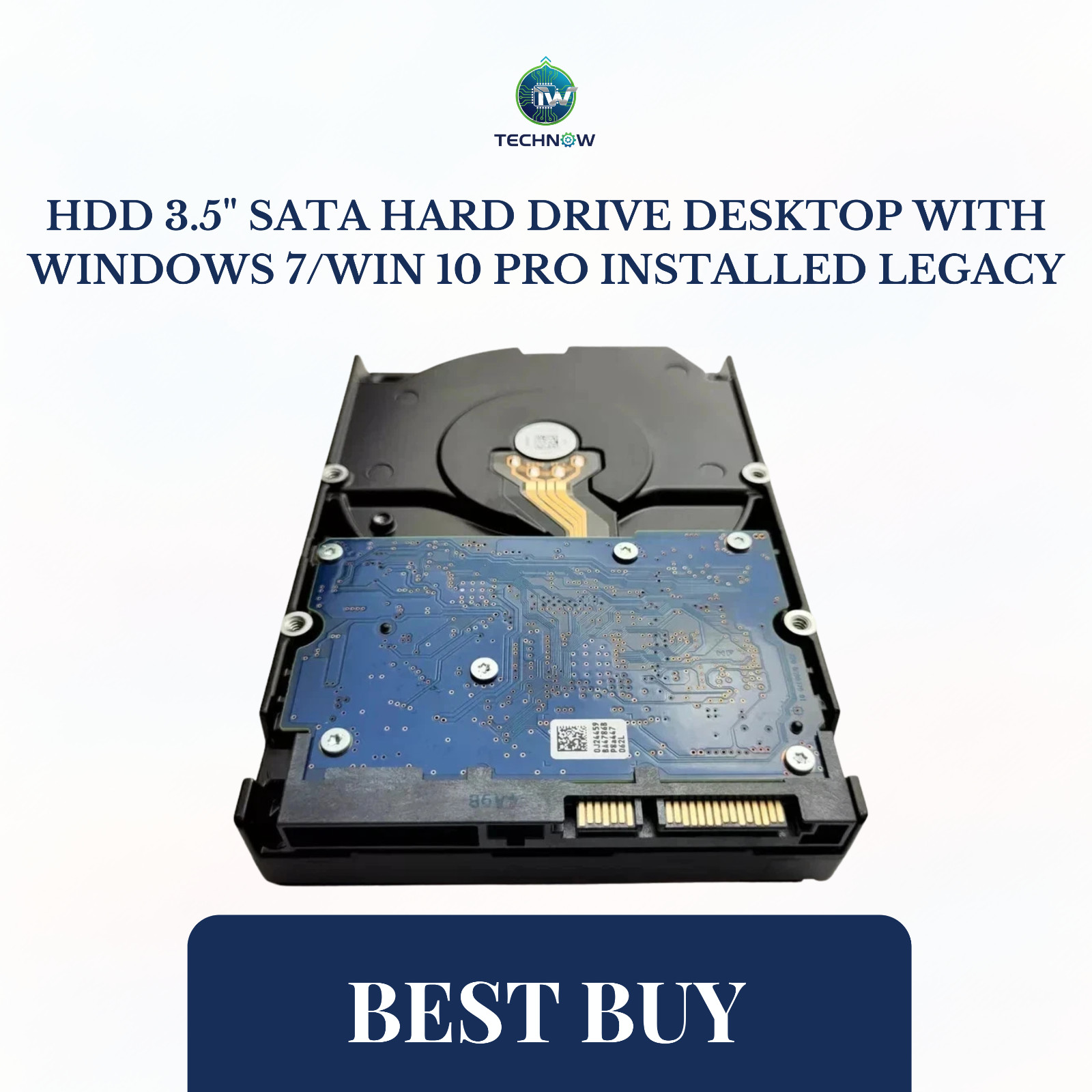 HDD 3.5" SATA Hard Drive Desktop with Windows 7/Win 10 PRO Installed Legacy