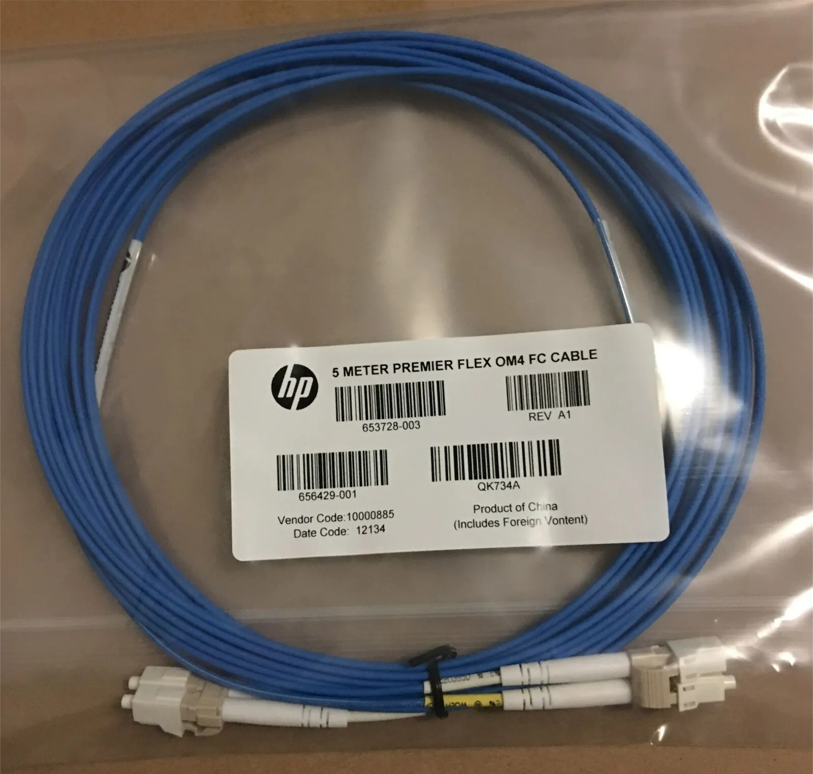 1PCS For HPE Flex LC/LC MM OM4 2 Fiber 5M Cable QK734A 656429-001 SEALED SPARE