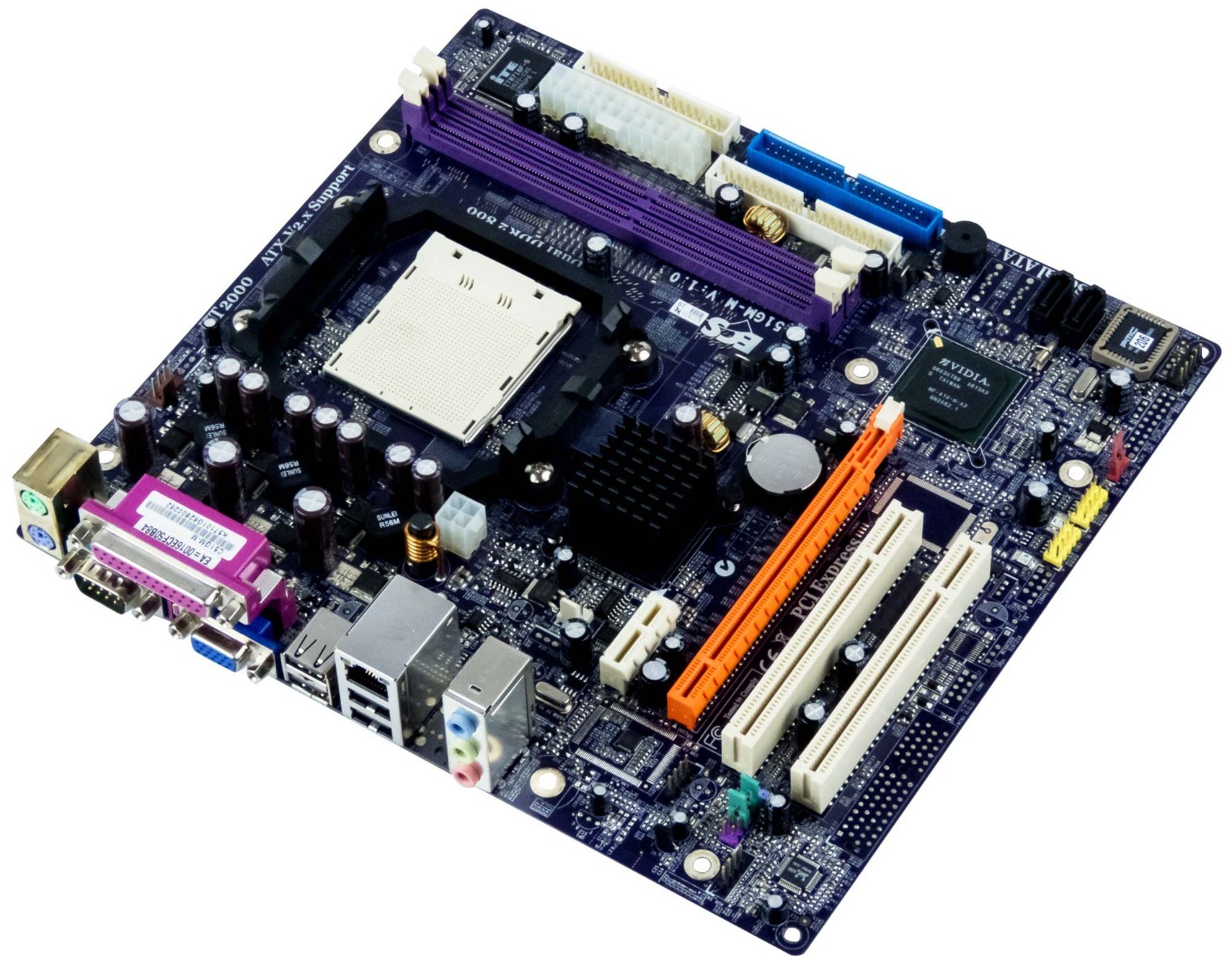 ECS Mainboard C51GM-M V:1.0 AMD Socket AM2 DDR2 mATX HT2000