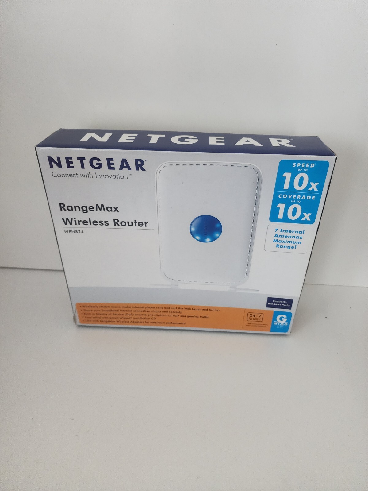 Netgear RangeMax WPN824 54 Mbps 5-Port 10/100 Wireless G Router 