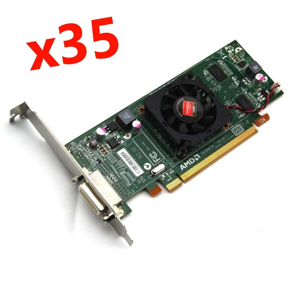 Lot of 35 AMD Radeon 236X5 HD 6350 DDR3 PCI Express x16 Desktop Video Cards