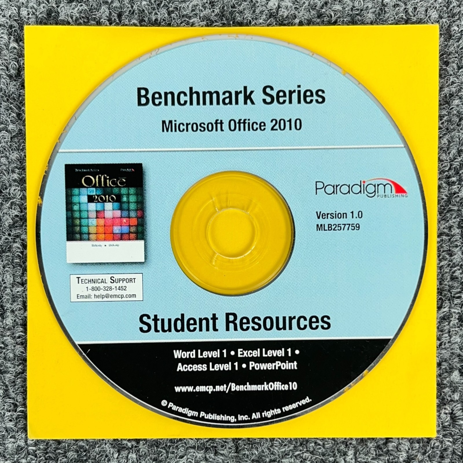 Paradigm Benchmark Series Microsoft Office 2010 Student Resources CD MLB257759