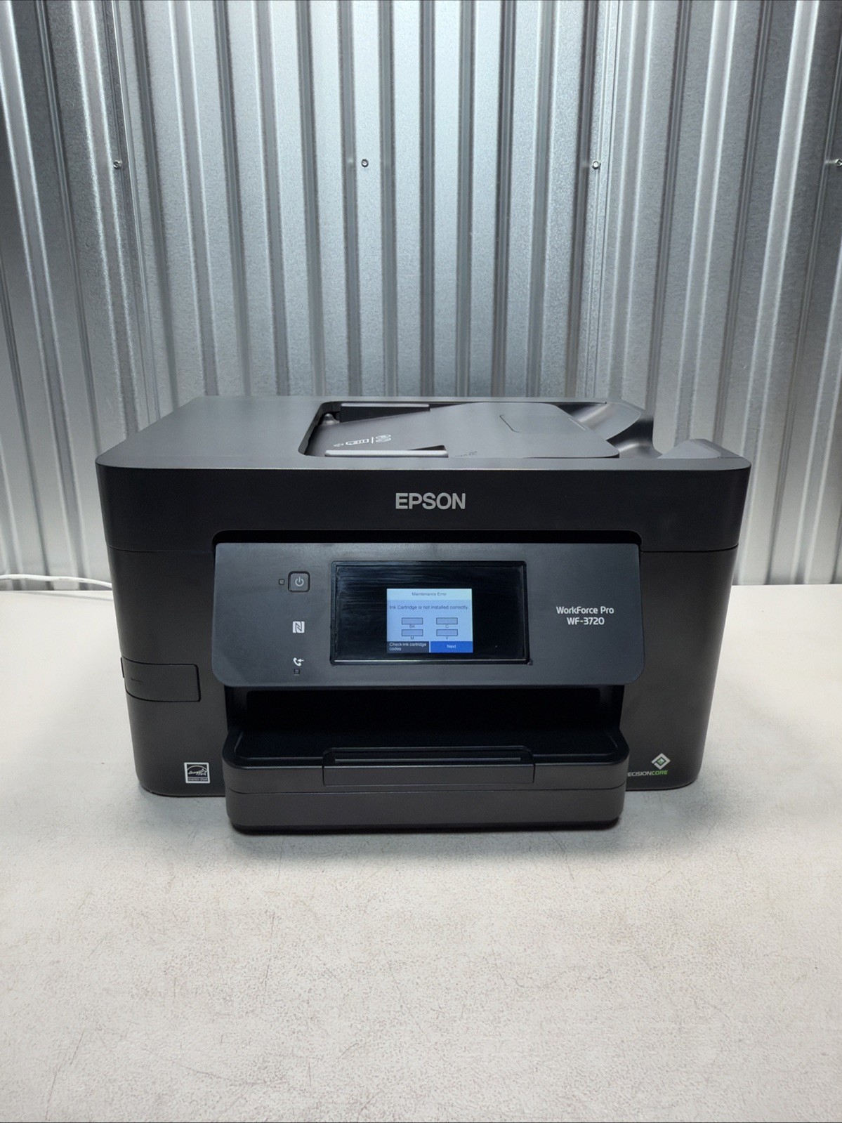 Epson WorkForce WF-3720 All-In-One Inkjet Printer - Needs Ink
