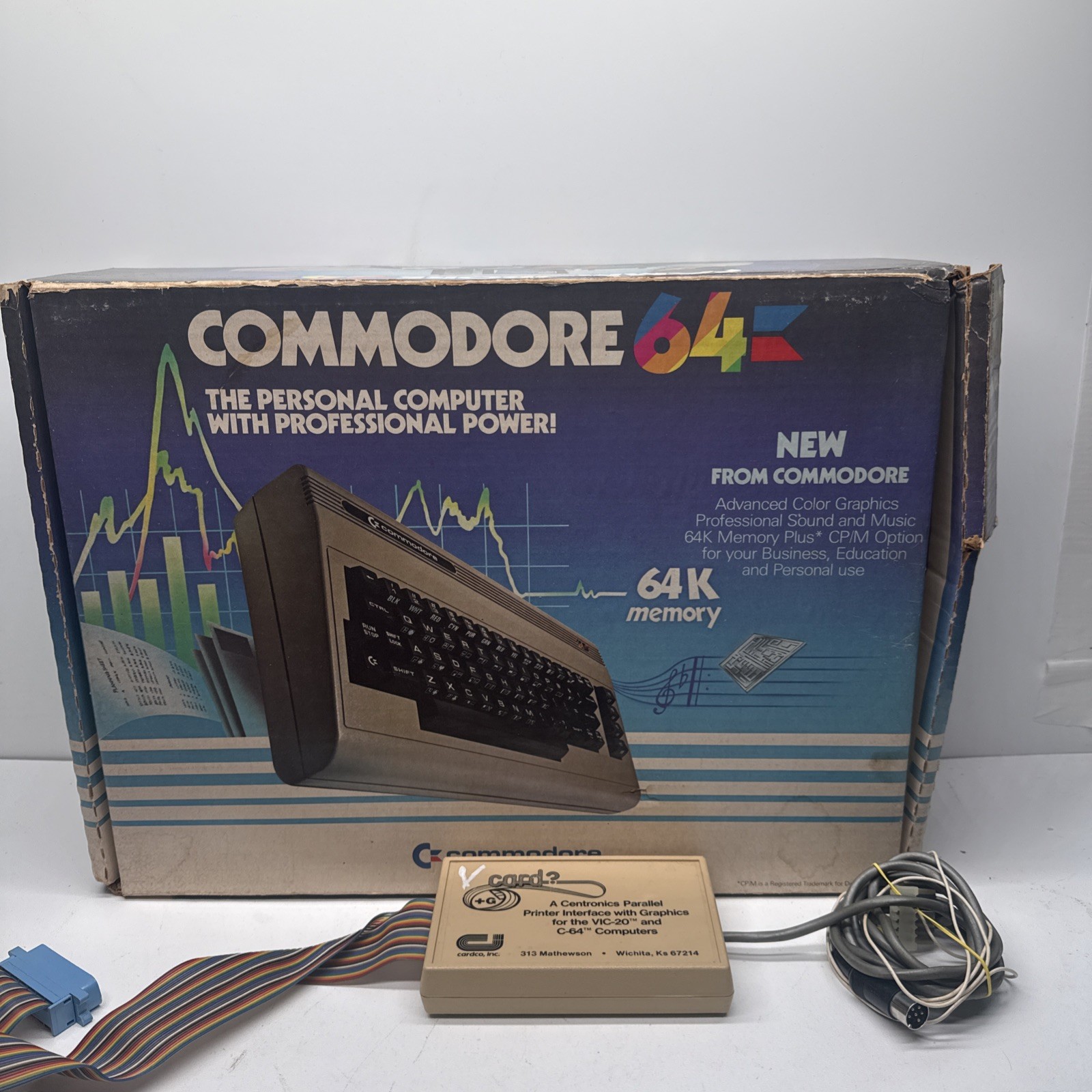 Commodore 64 Computer In Original Box + Extra As Is