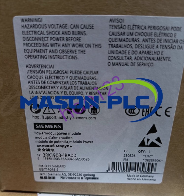 3RK1903-1BA00 Safety Module Accessories DHL/FedEx