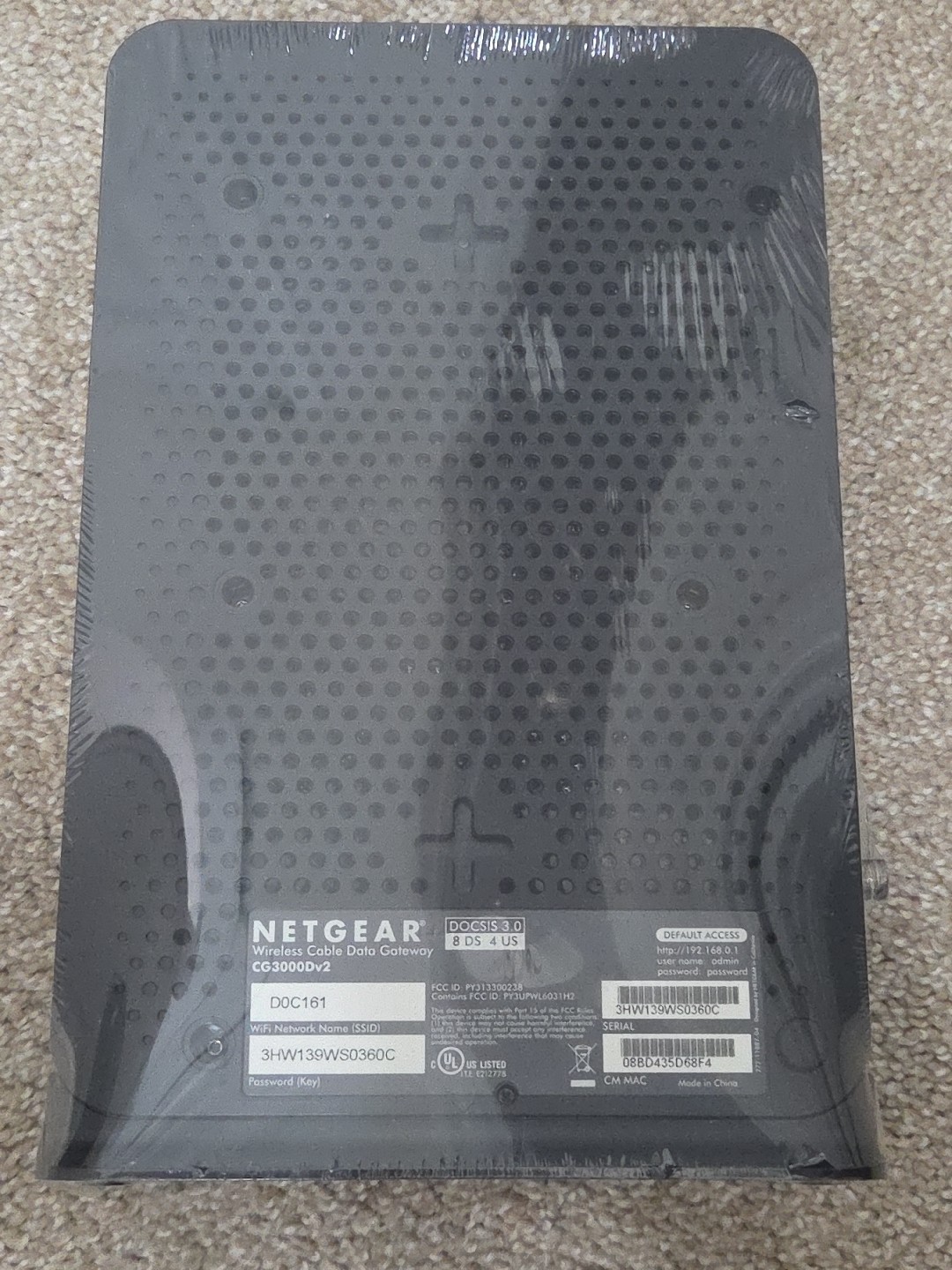 Netgear N450 CG3000Dv2 Modem Router 