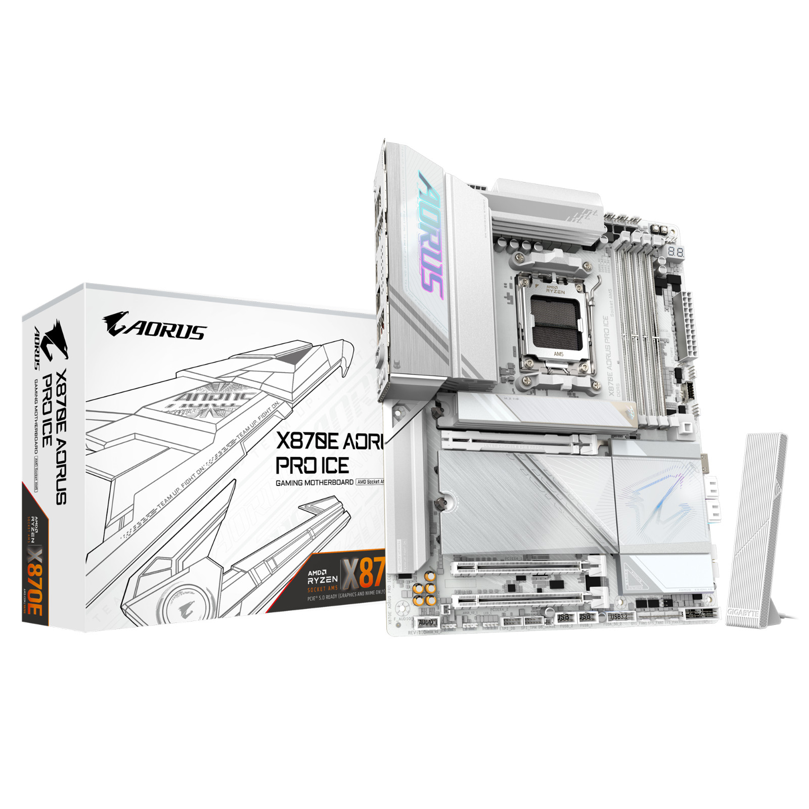 GIGABYTE - X870E AORUS PRO ICE (Socket AM5) ATX DDR5 Wi-Fi 7 Motherboard