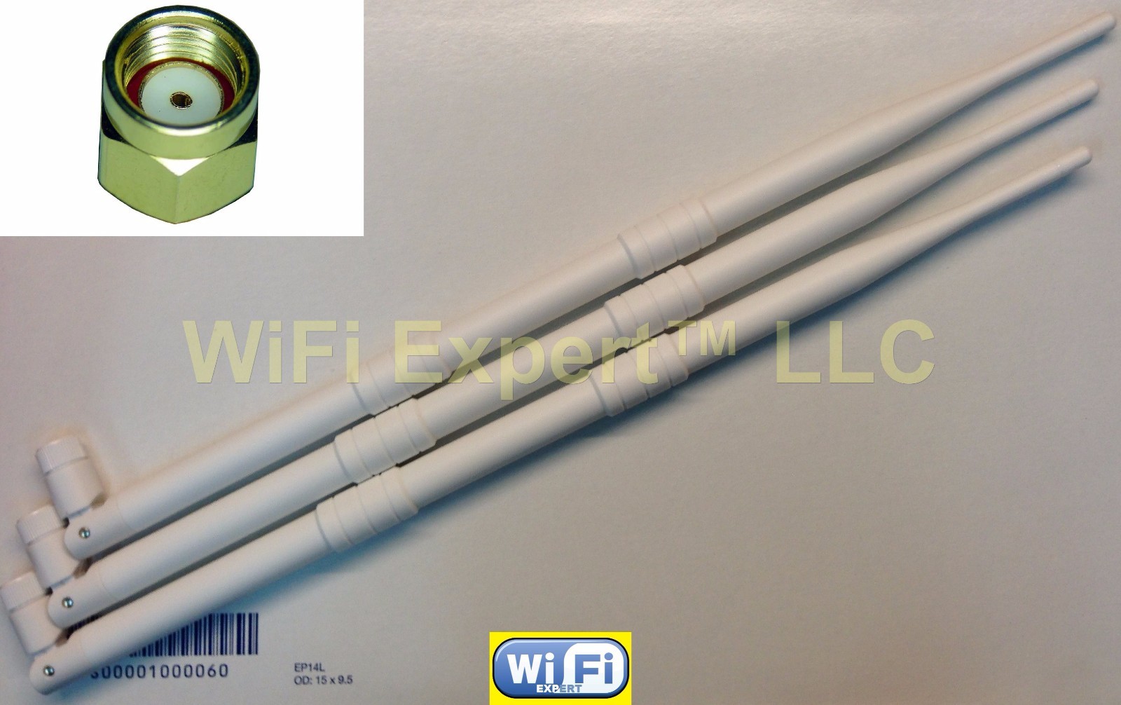 White 3 9dBi RP-SMA Antennas Asus RT-N16 RT-N66U RT-AC66U AC1750 D-Link DGL-4500