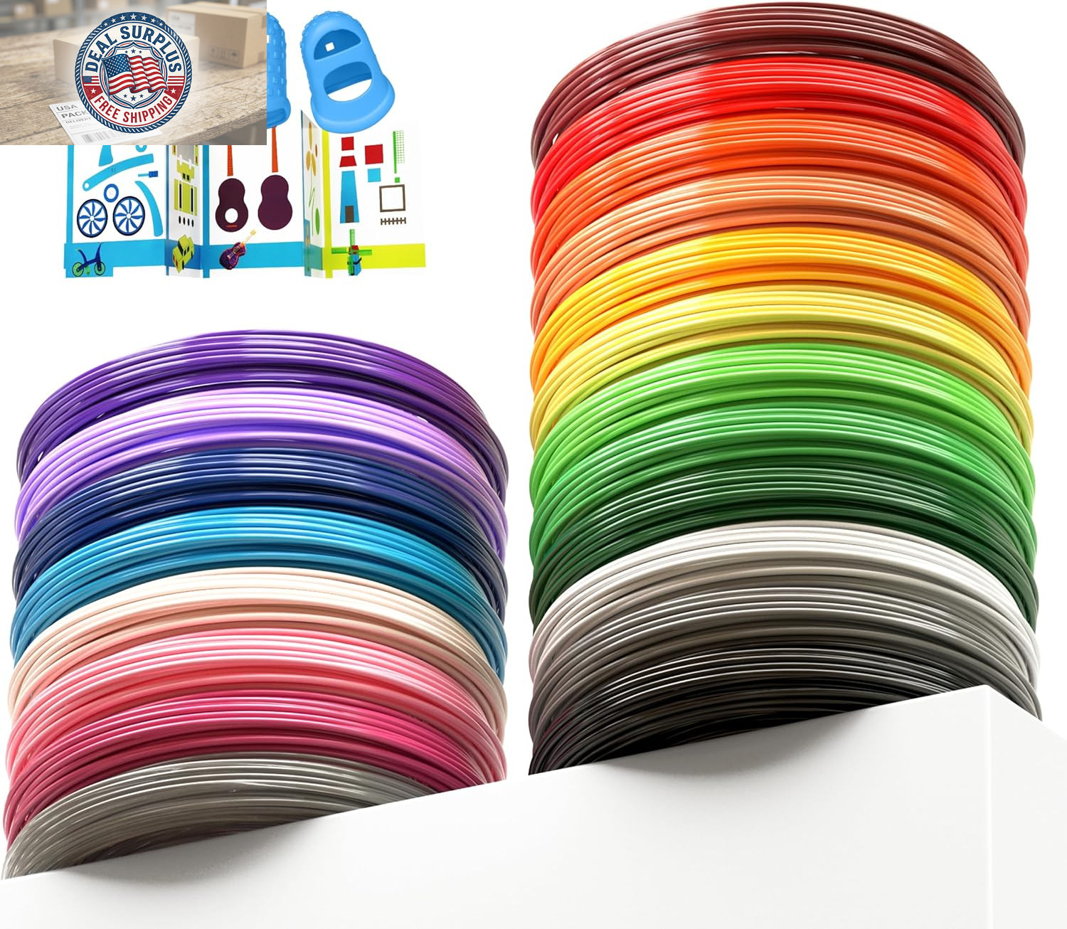 1.75Mm 3D Pen Filament Refills Compatible with SCRIB3D P1/ADV MYNT3D Basic/Super