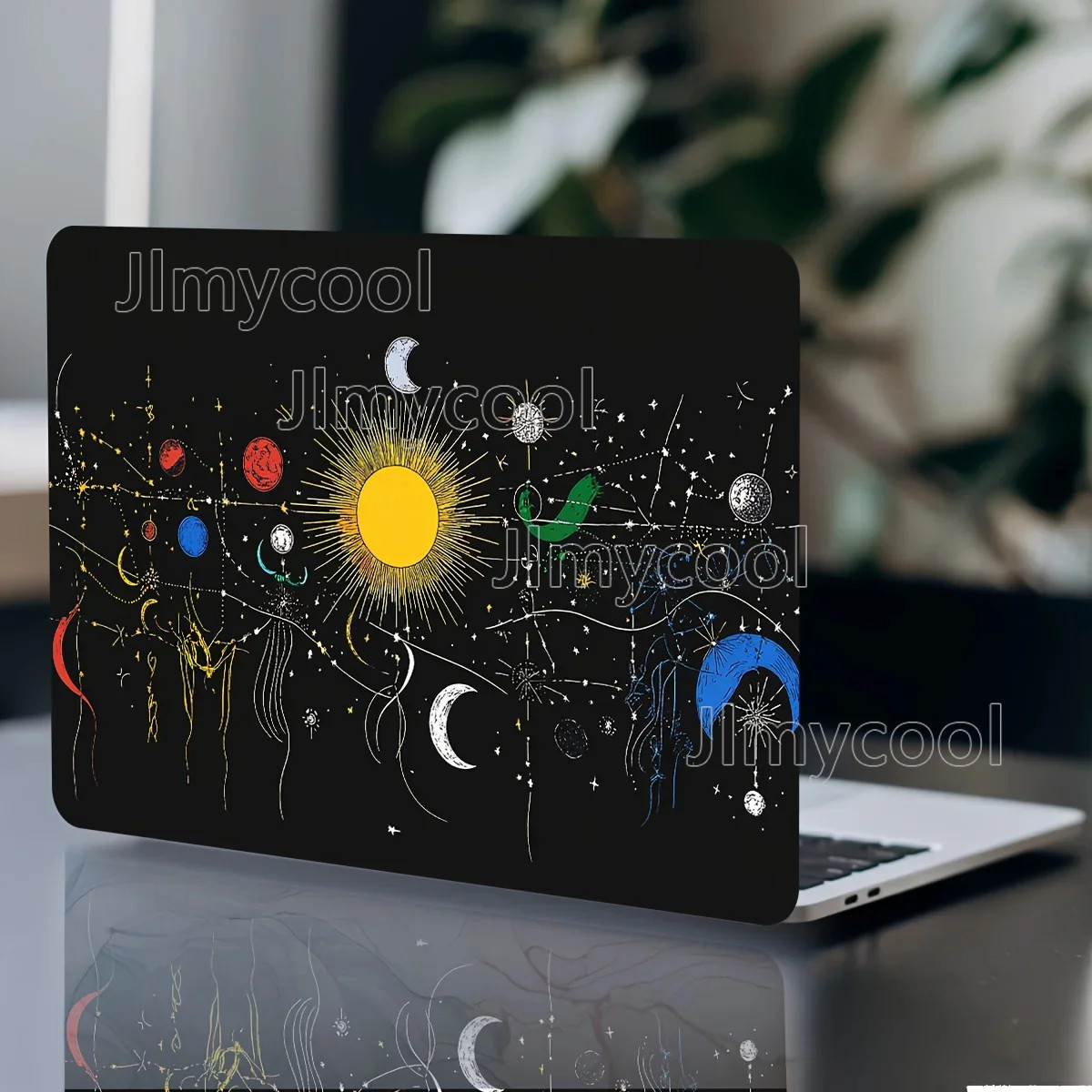 2 Pack Pattern Laptop Art Sun Moon Tonghui Decal Case Netbook Skin Sticker