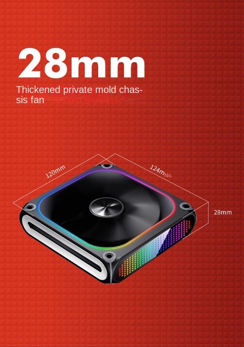 AIGO Star Magic Cube 120mm Reverse ARGB Custom Dot Matrix Screen Fan