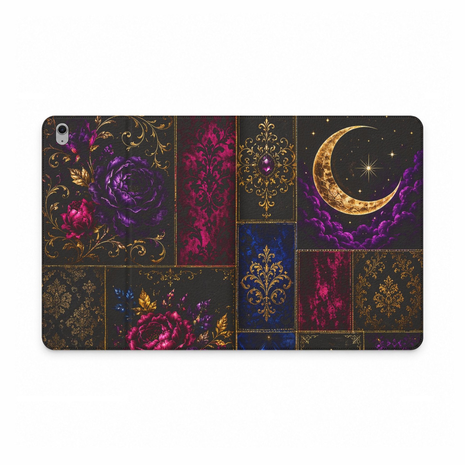 Gothic iPad Folio Case, Celestial Moon Tablet Cover, Dark Academia iPad Case