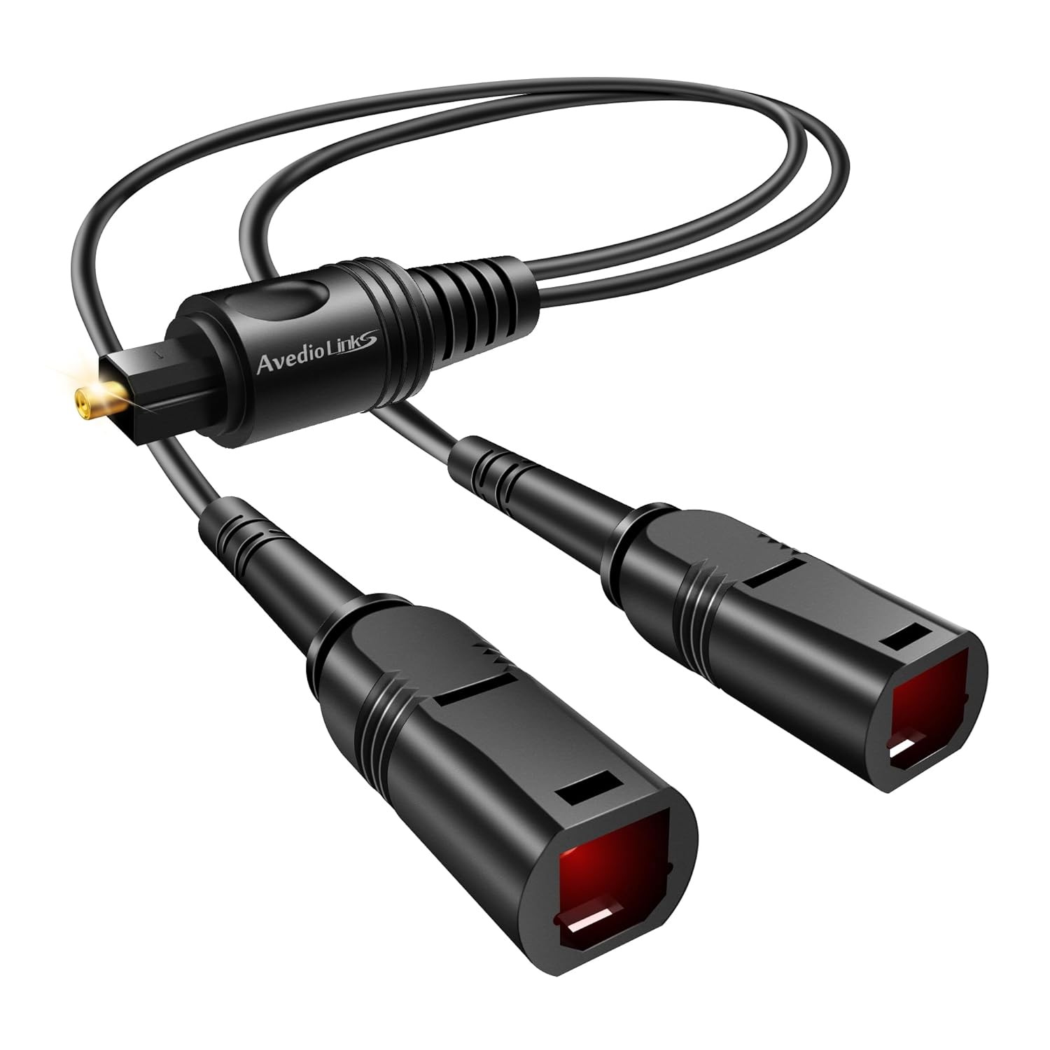 Optical Audio Cable Splitter 1 in 2 Out TOSLINK Digital Fiber Audio Cable