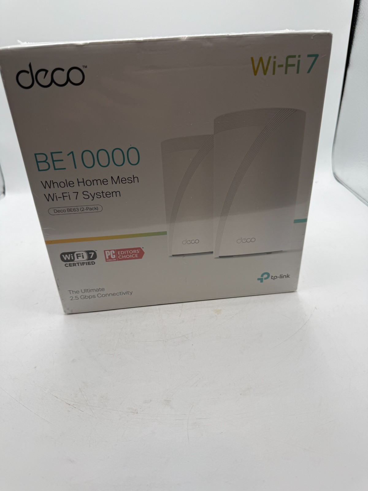 TP-LINK Deco BE63 Wi‑Fi 7 Tri-Band Mesh System 2-Pack White 2.5Gbps 4-Port