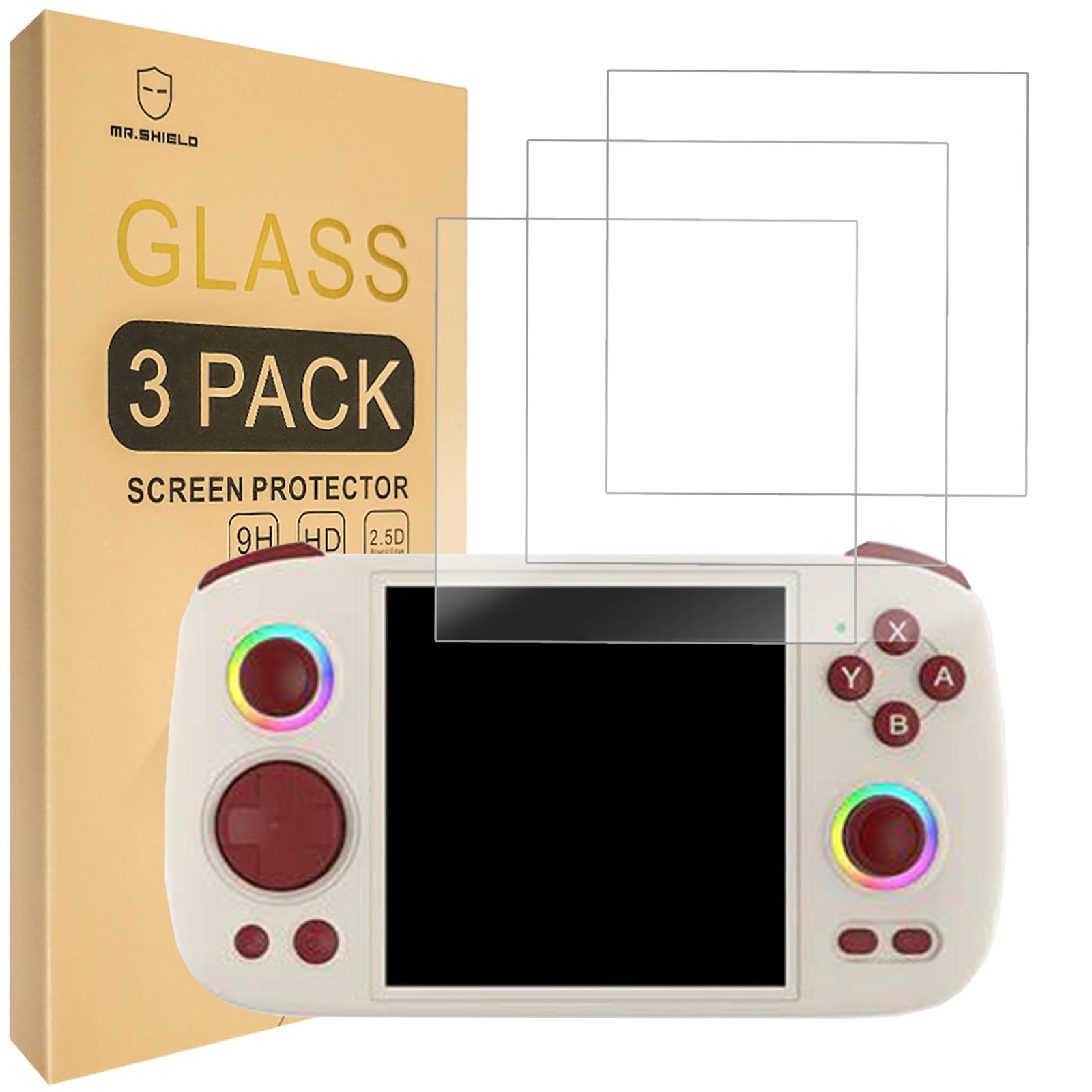 Mr.Shield 3-Pack Tempered Glass Screen Protector for ANBERNIC RG Cube clear