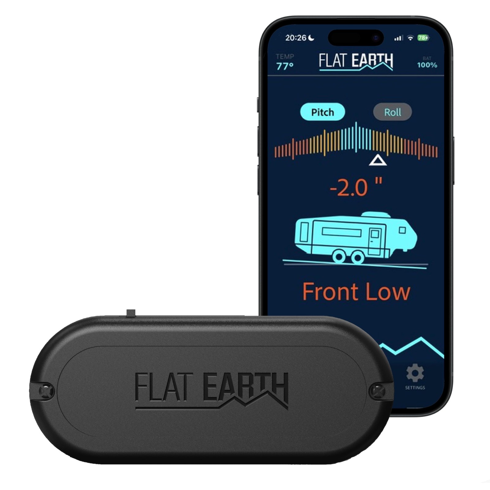 RVenture Flat Earth Wireless RV Leveling System with Phone App