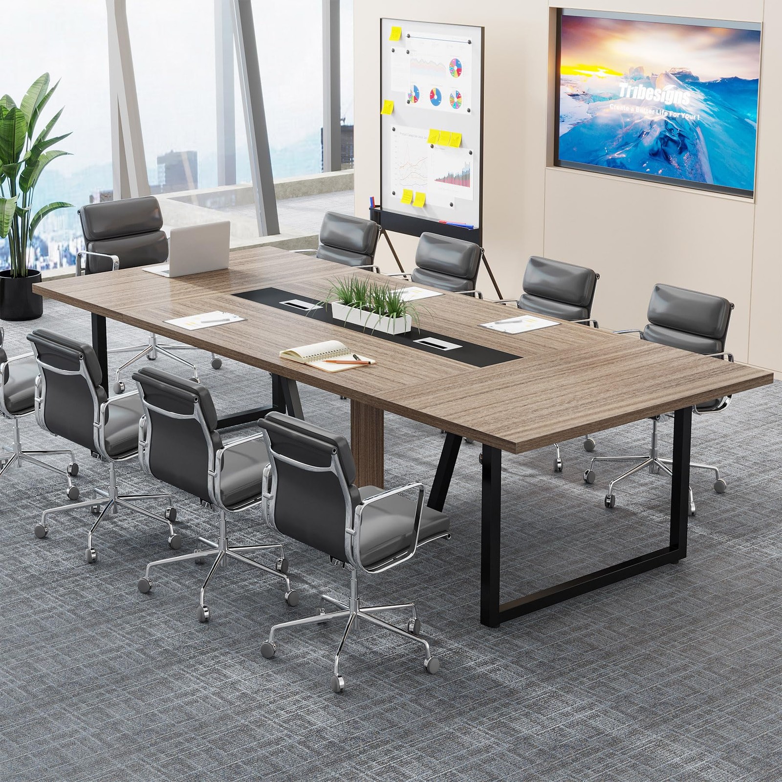 Conference Table 8FT 94.49 L x 47.24 W 29.53 H Tribesigns CT29-XK