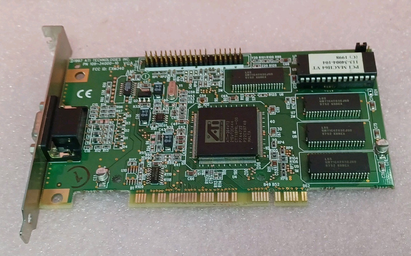 ATI 264VT PCI Mach64 VT 2MB EDO VGA Retro Graphics Card 109-34000 113-34004