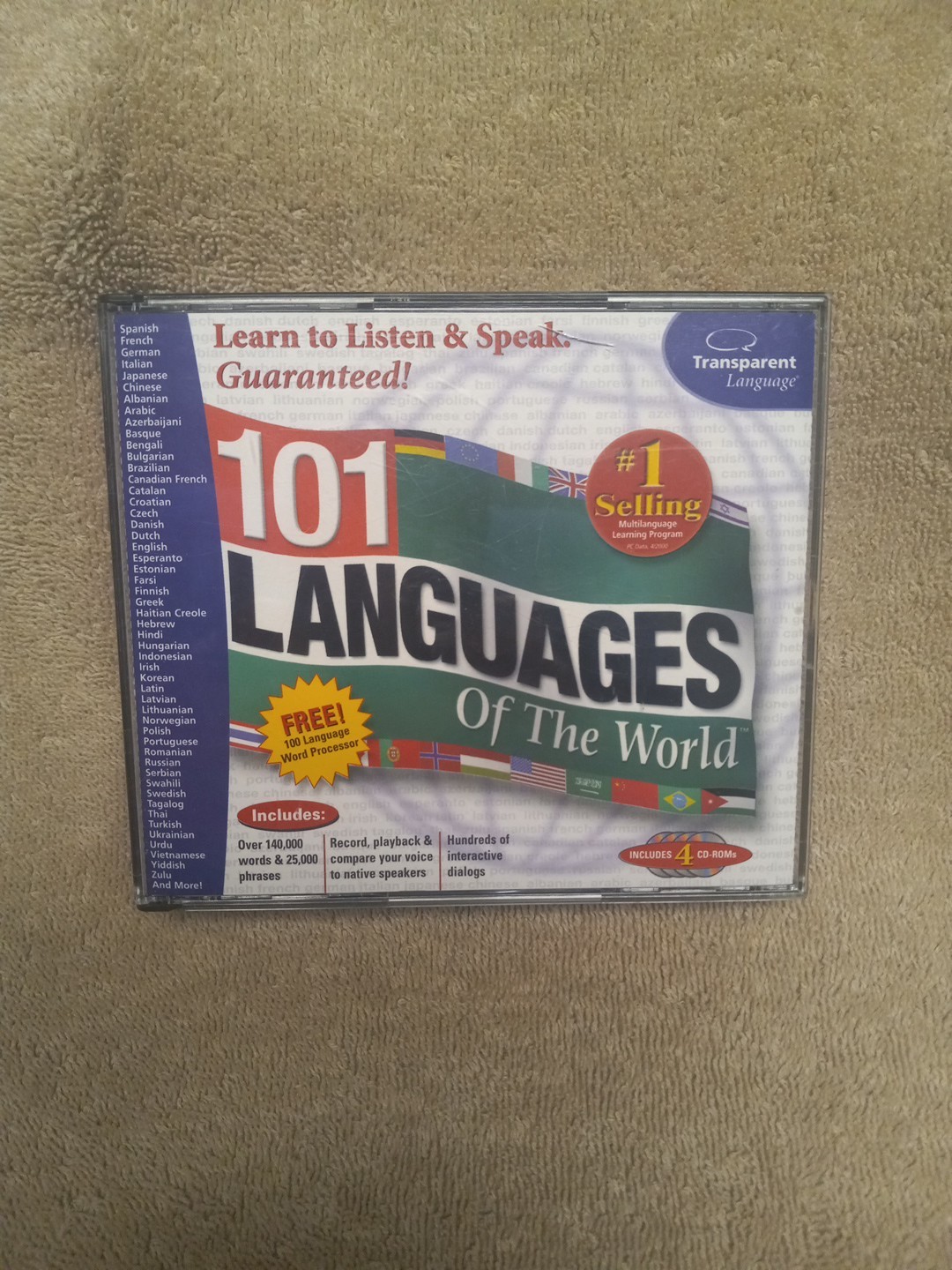 Vintage 101 Languages Of The World - 4 CD Set - Windows 95, 98, 2000, or NT 3.0