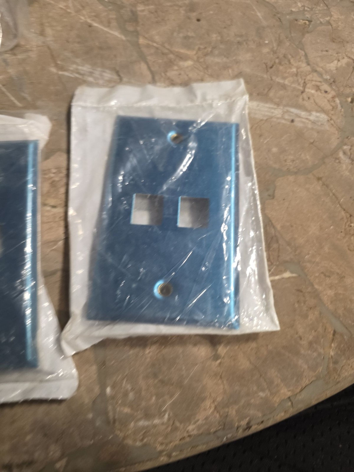 Tyco Electronics AMP NETCONNECT Dual Port Faceplate Blue