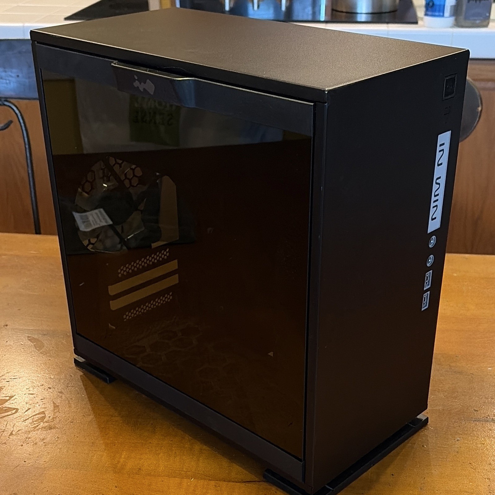 In Win 301 Mini Tower PC Case Black Steel, Tempered Glass Side Panel