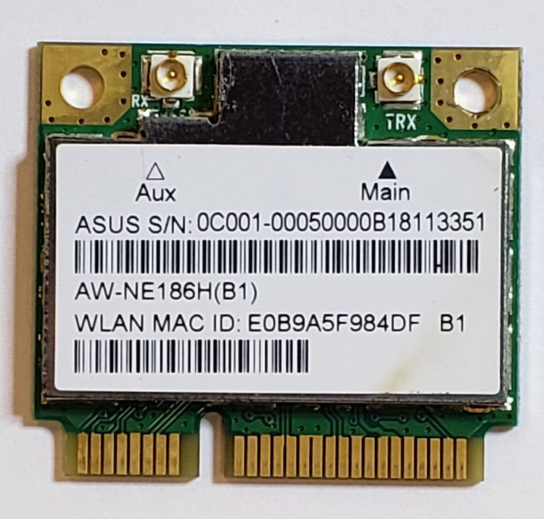 ASUS AW-NE186H(B1) WLAN Card Model AR58B125 IEEE 802.11 b/g/n PCIe Module