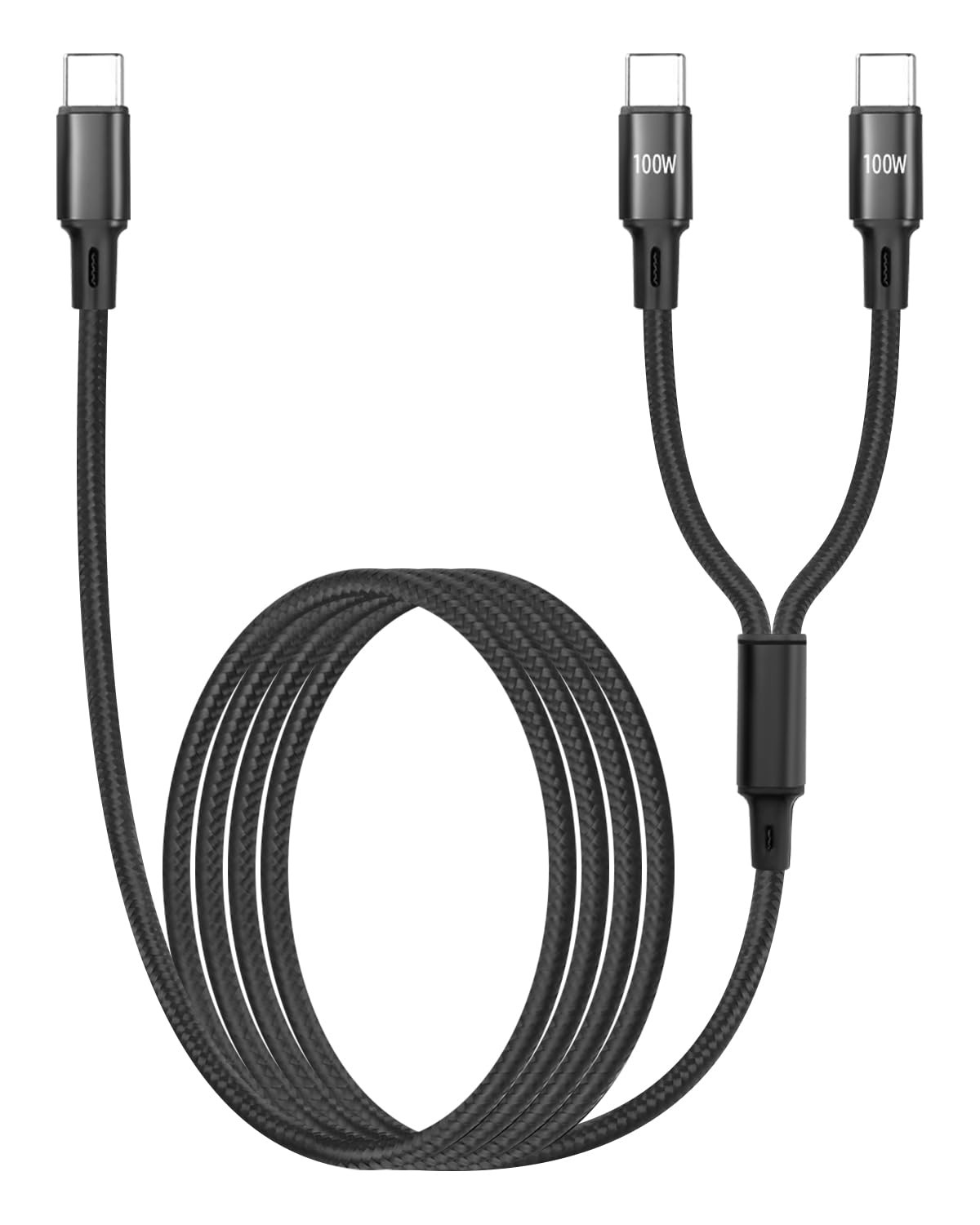 GELRHONR 100W Multi USB C Splitter Fast Charging Cable 4FT, Nylon 1.2 meters 