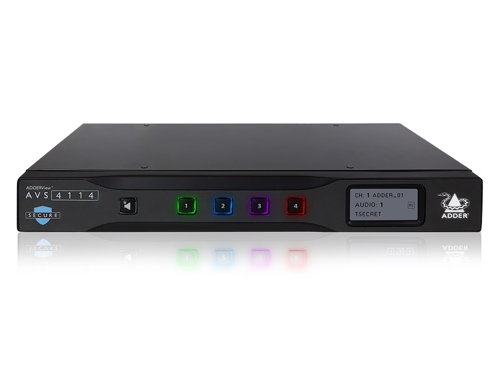 Adder AVS-4114 ADDERView Secure 4 Port DP\HDMI Single Head Switch