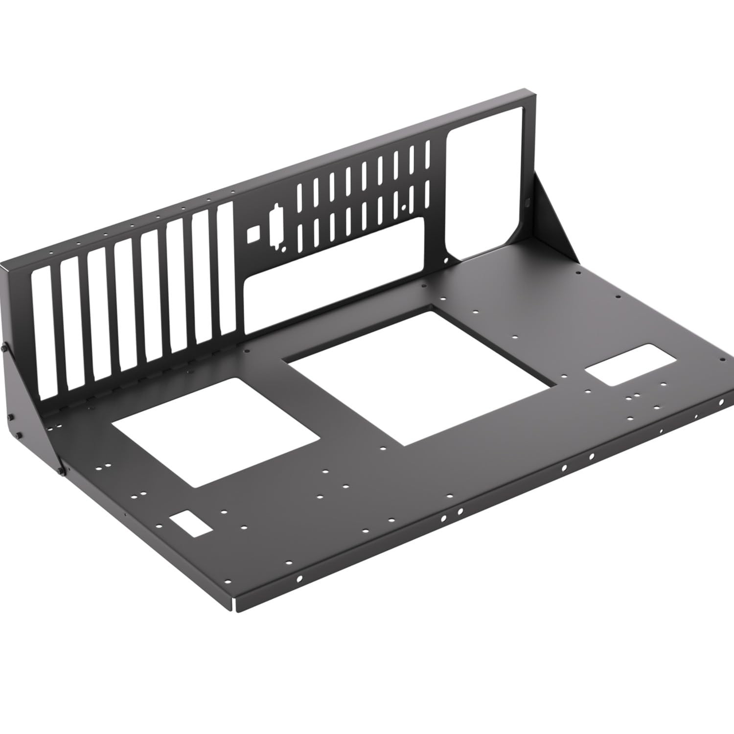 JOYJOM Open Air PC Case, ATX Frame Computer DIY Case Rack Black 
