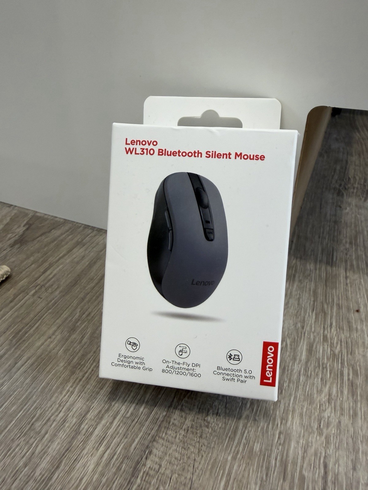 GENUINE Lenovo WL310 Bluetooth Silent Mouse - Ergonomic Wireless grey w/ Battery