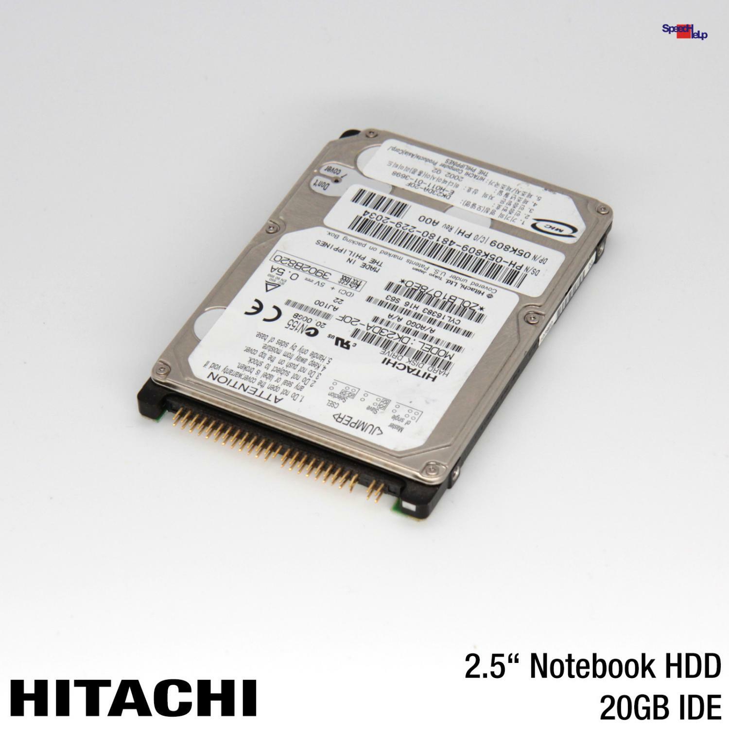 IBM HITACHI DK23DA-20F 20GB 2.5" INCH NOTEBOOK LAPTOP HDD HARD DRIVE HARD DISK