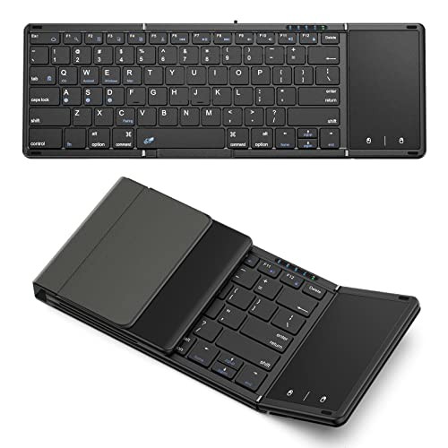 Omikamo Keyboard Wireless Foldable iPad Keyboard Bluetooth with Touchpad English