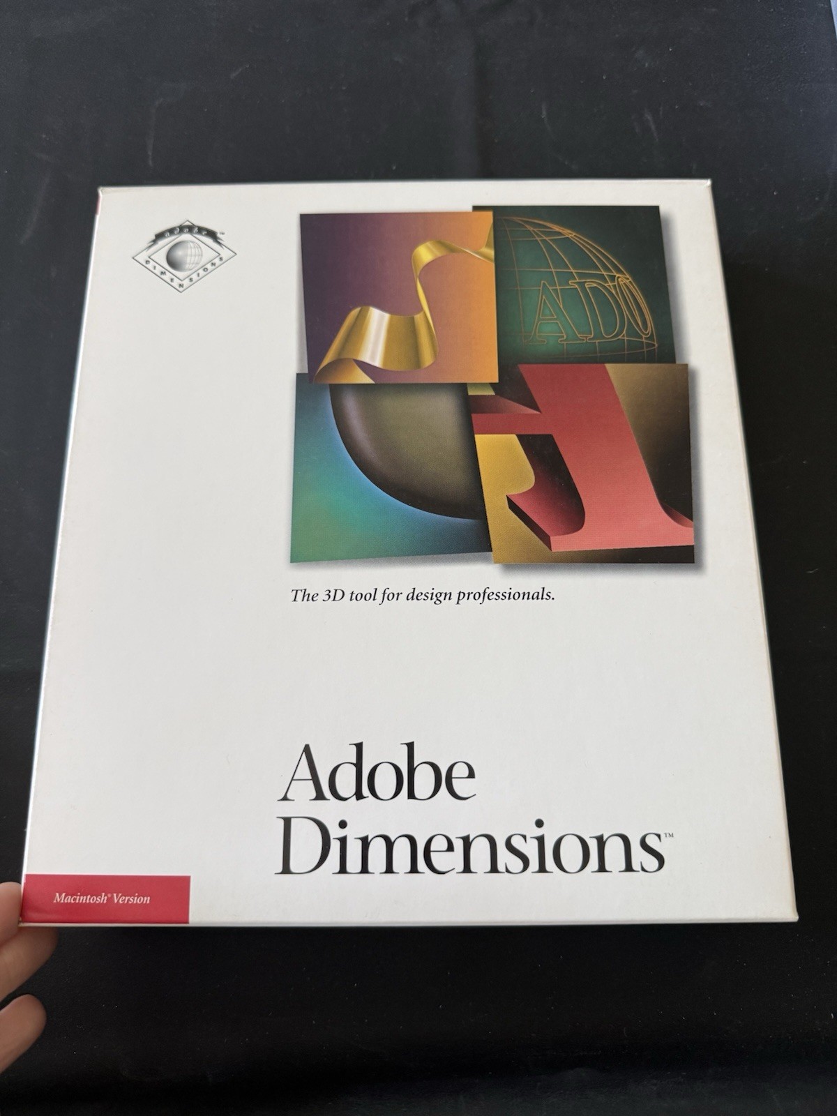 Vintage Adobe Dimensions 1.0 Macintosh 1992 3D Design Software Boxed w/Disks