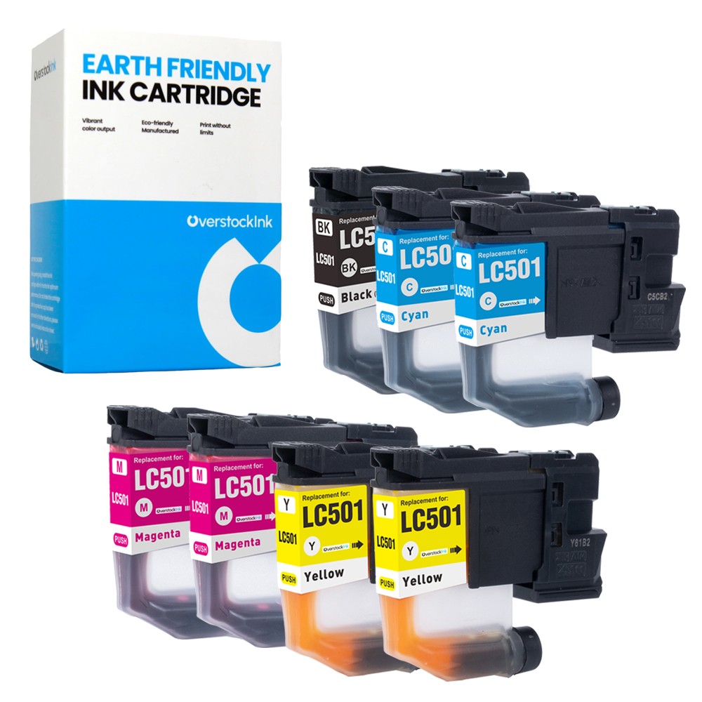 7PK OSI Compatible LC501 Ink Cartridges fits Brother MFC-J1260DW J1360DW J1410DW