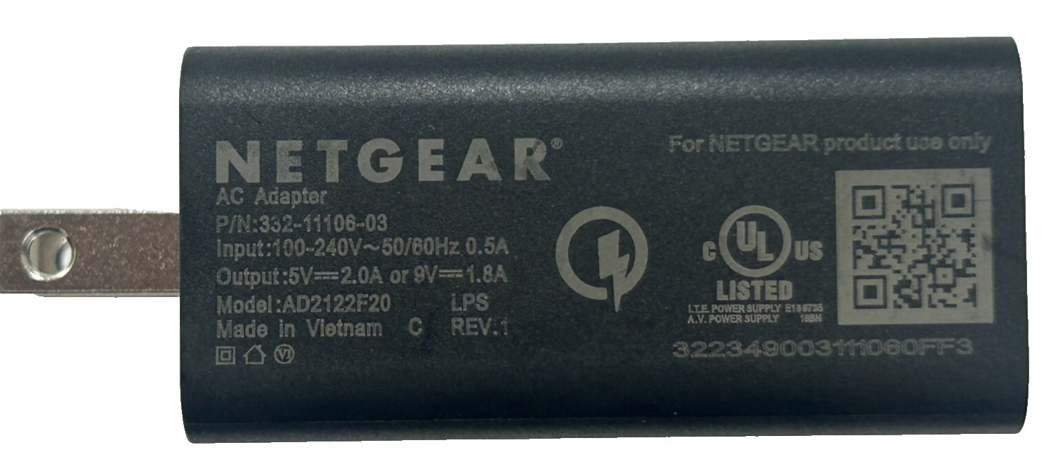 Netgear OEM Travel / Wall Adapter Nighthawk M6 Pro MR6500 AD2122F20