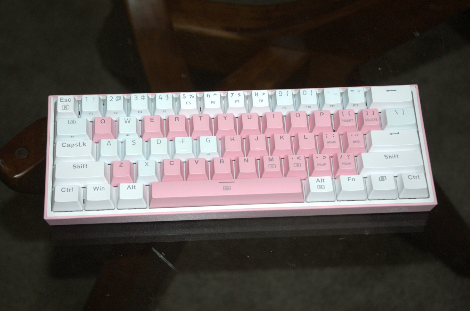 Redragon Fizz RGB Wired Mechanical Gaming Keyboard New Pink 61-Key Compact 60%